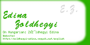 edina zoldhegyi business card